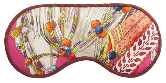 印花真絲製的 Hermès 眼罩 印花真絲製的 Hermès 眼罩