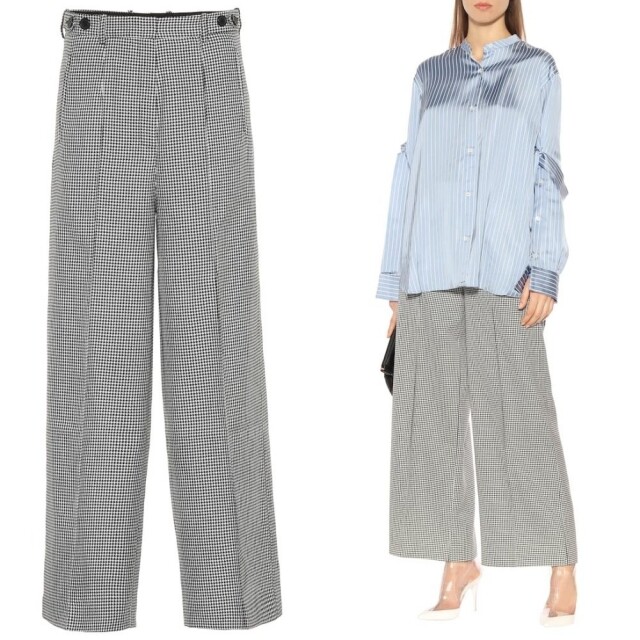 ROKH Houndstooth wide-leg pants