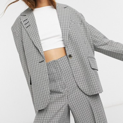 ASOS Weekday Siri co-ord dogtooth blazer in multi