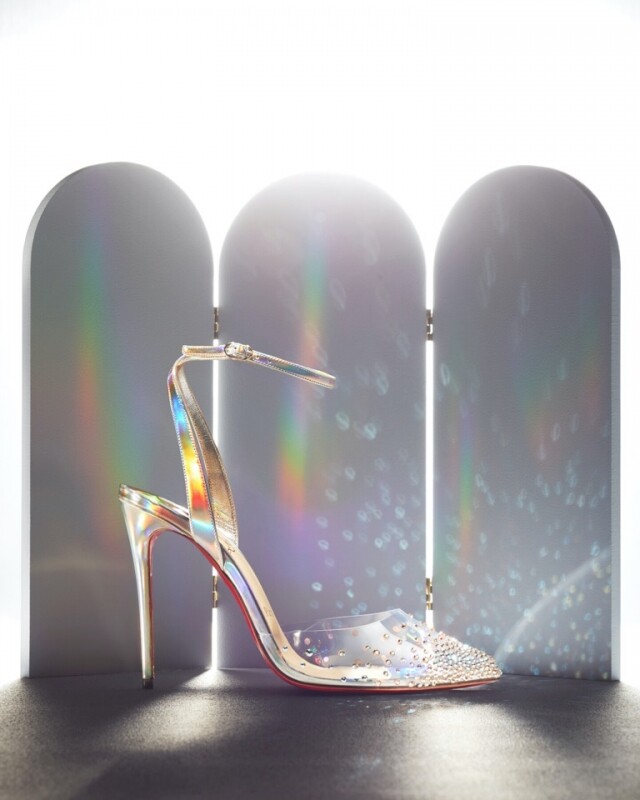 Christian Louboutin 銀色閃石高跟婚鞋 Christian Louboutin 銀色閃石高跟婚鞋