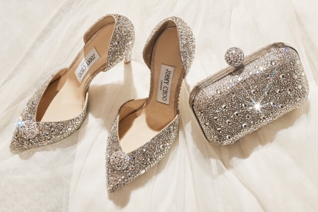 Jimmy Choo 銀色閃片高跟婚鞋 Jimmy Choo 銀色閃片高跟婚鞋