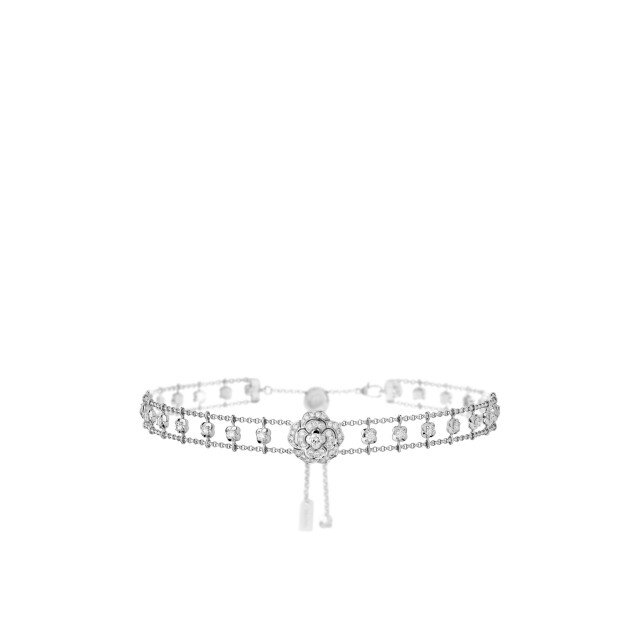 Chanel Bouton de Camelia 系列鑽石頸鏈