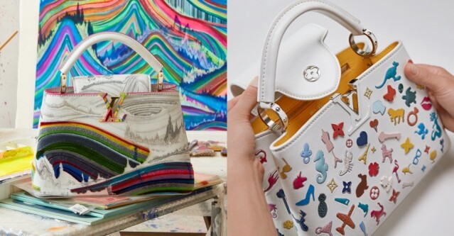 Louis Vuitton 與中國藝術家黃宇興、巴西藝術家 Vik Muniz 聯乘的 Artcapucines 手袋