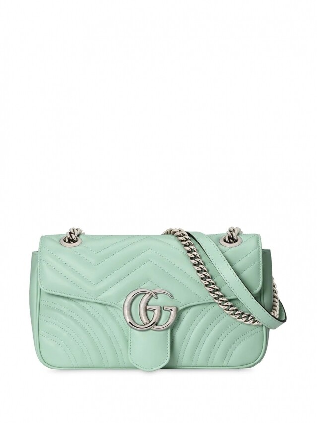 湖水綠色時裝單品：Gucci GG Marmont 湖水綠手袋 $19,100