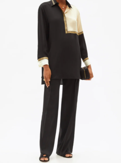 Max Mara 黑金色真絲襯衫 Max Mara 黑金色真絲襯衫