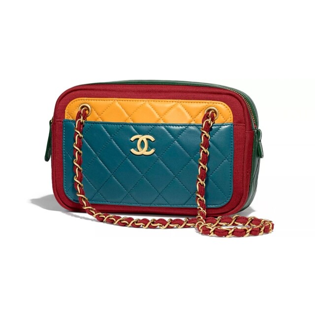Chanel 彩色皮革 camera bag