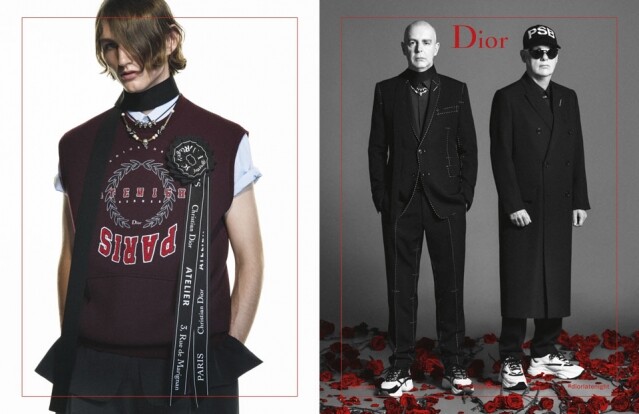 Dior Homme 男裝方面更是利害，Kris Van Assche 以八零年代紅極一時的 Pet Shop Boys 英國電子樂隊作為設計靈感