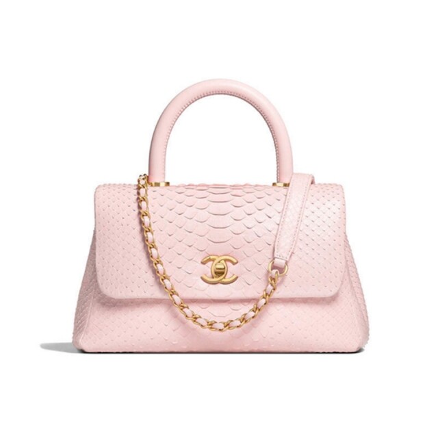Chanel 2018 早春系列粉紅色蛇皮手袋 $43,100