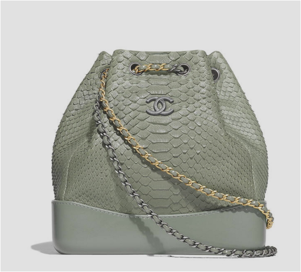 Chanel 2018 早春系列綠色蛇皮 Gabrielle 系列手袋 $34,800