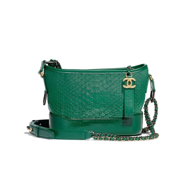 Chanel 2018 春夏系列綠色蛇皮 Gabrielle 系列手袋