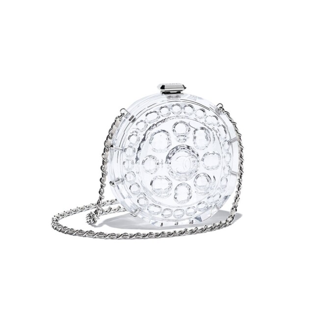 Chanel 2018 春夏系列透明 PVC 球形側揹袋