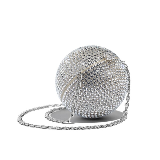 Chanel 2018 春夏系列銀色閃石球形側揹袋