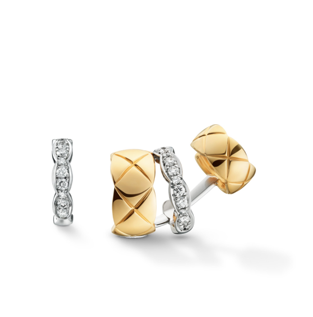 Chanel Coco Crush 18K 白金及黃金多環設計耳環 Chanel Coco Crush 18K 白金及黃金多環設計耳環