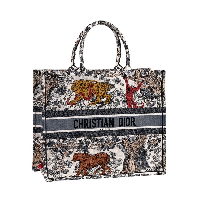 Dior 2019 早春系列彩色刺繡圖案 Book Tote 系列手挽袋 $23,500