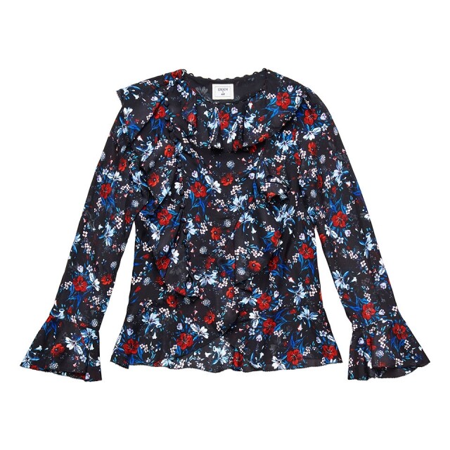 ERDEM x H&M 黑色碎花圖案上衣 $999