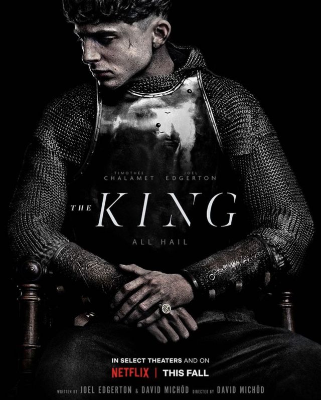 Netflix 原創電影《The King》，由 Lily-Rose Depp、Timothee Chalamet 及 Robert Pattinson 擔任要角
