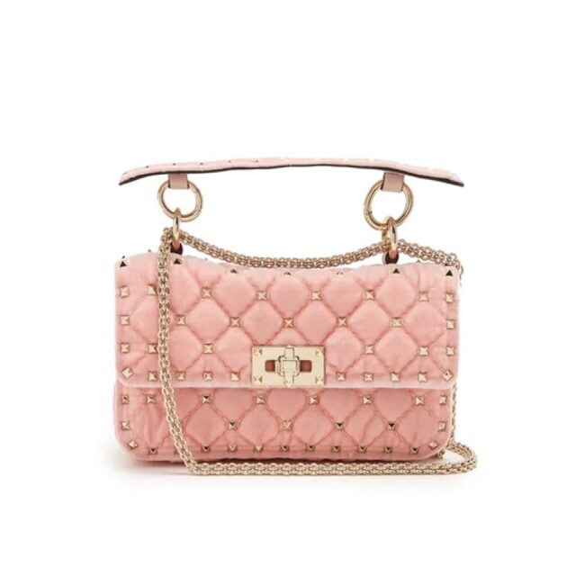 Valentino 粉紅色 Rockstud Spike 系列側揹袋 7 折後 $9,520