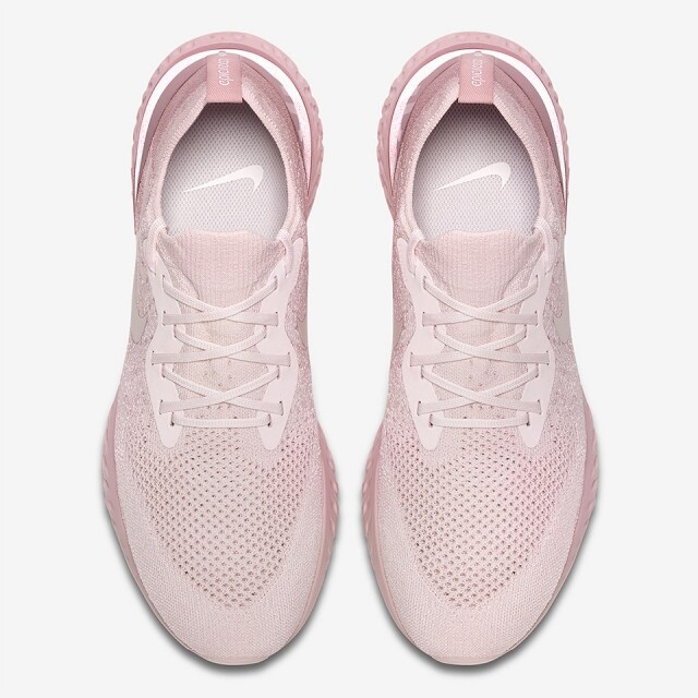 全對跑鞋都用上珍珠粉紅色製造，但卻有不同層次。