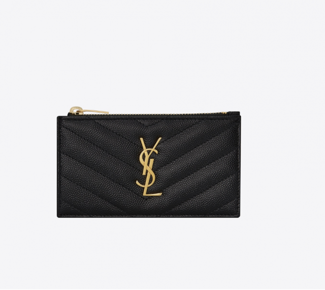 10 大名牌銀包推薦 7：Saint Laurent Monogram Fragments 系列散紙包