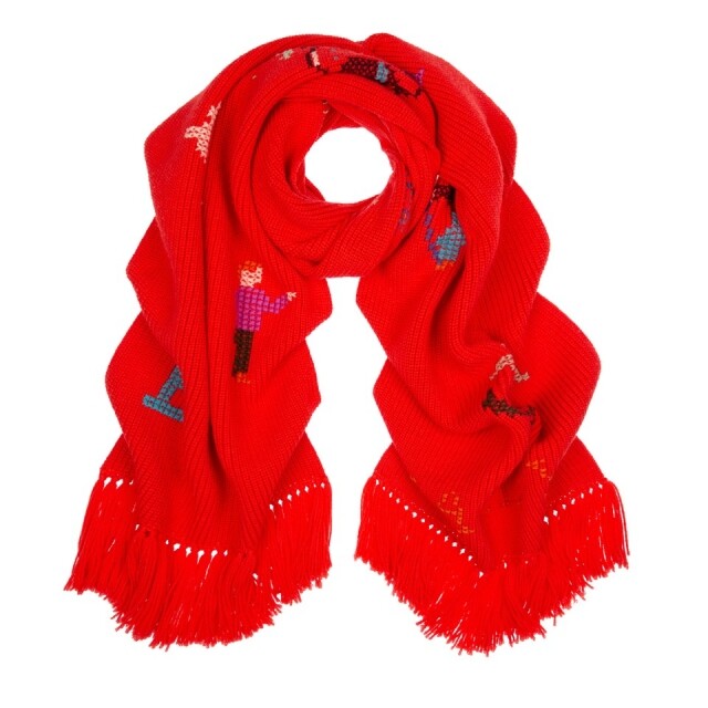 Bally 紅色混絲羊毛圍巾 $2,190