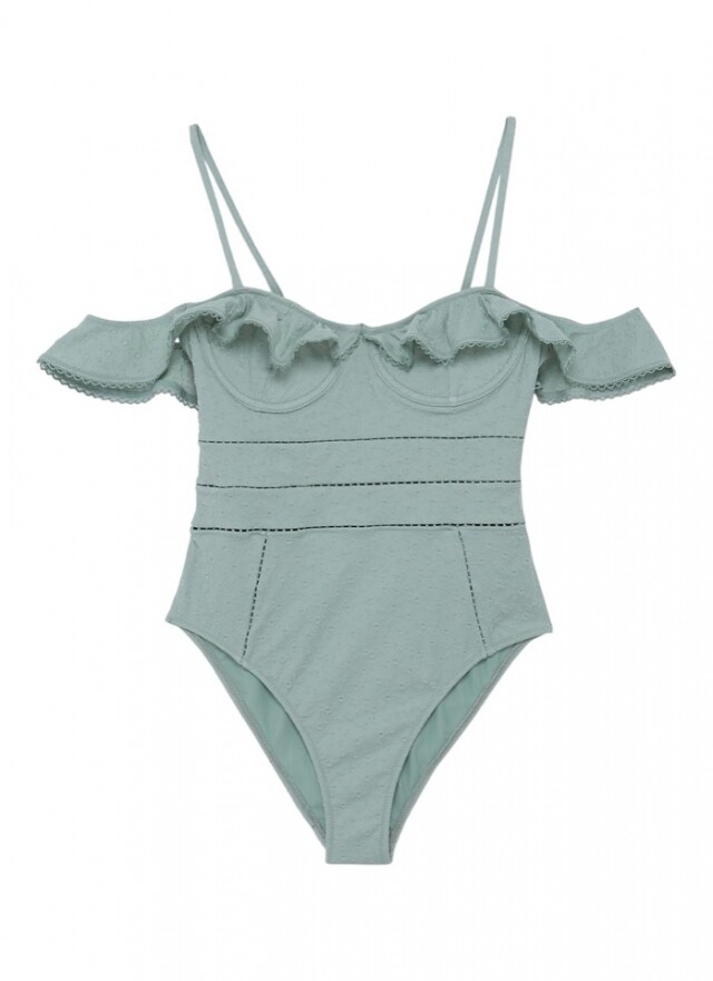 Jonathan Simkhai Mint Green 荷葉邊泳衣 (from Lane Crawford)$2700 Jonathan Simkhai Mint Green 荷葉邊泳衣 (from Lane Crawford)$2700
