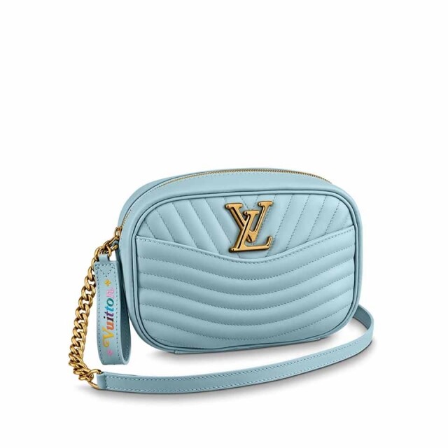 Louis Vuitton New Wave 粉藍色相機袋