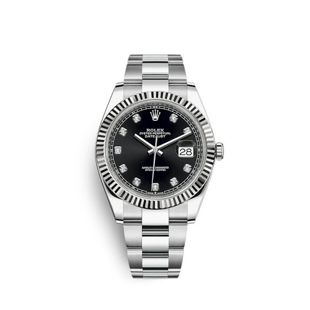 8. 黑盤鑽石款 Rolex Datejust 41 腕錶 Ref. 126334