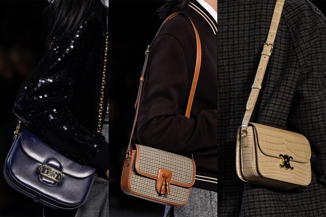 Celine 2019 秋冬系列亦有不同款式的復古手袋。 Celine 2019 秋冬系列亦有不同款式的復古手袋。