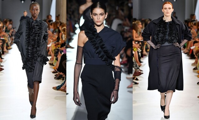 Max Mara 2019 春夏騷上多個造型都綴上了 ruffles 設計 Max Mara 2019 春夏騷上多個造型都綴上了 ruffles 設計
