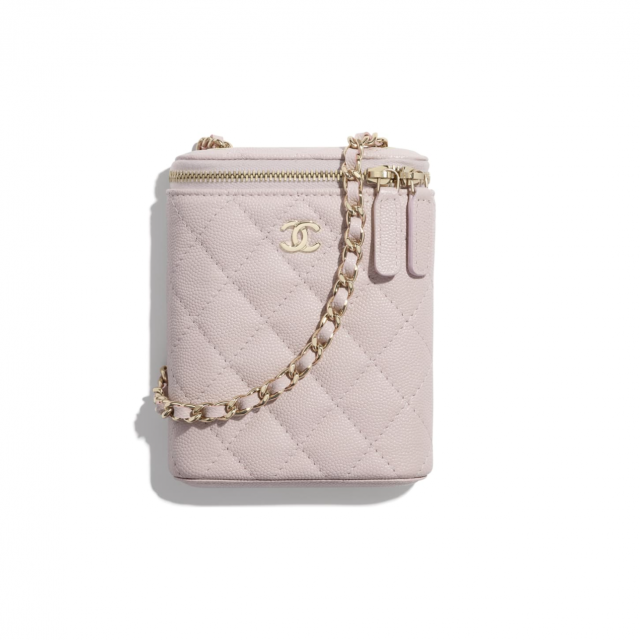 Chanel 櫻花粉紅色迷你化妝袋