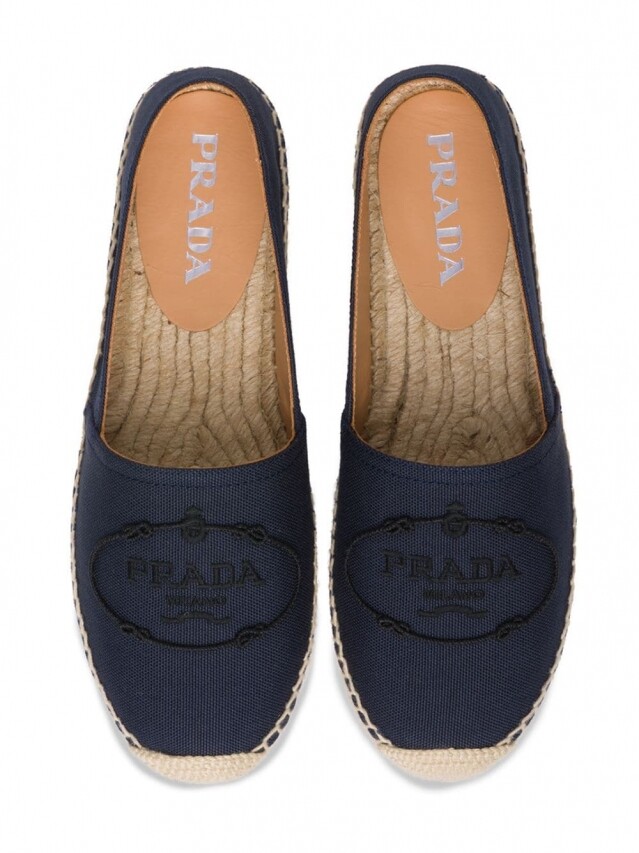 名牌草鞋推薦：Prada深藍色草鞋 $4,800