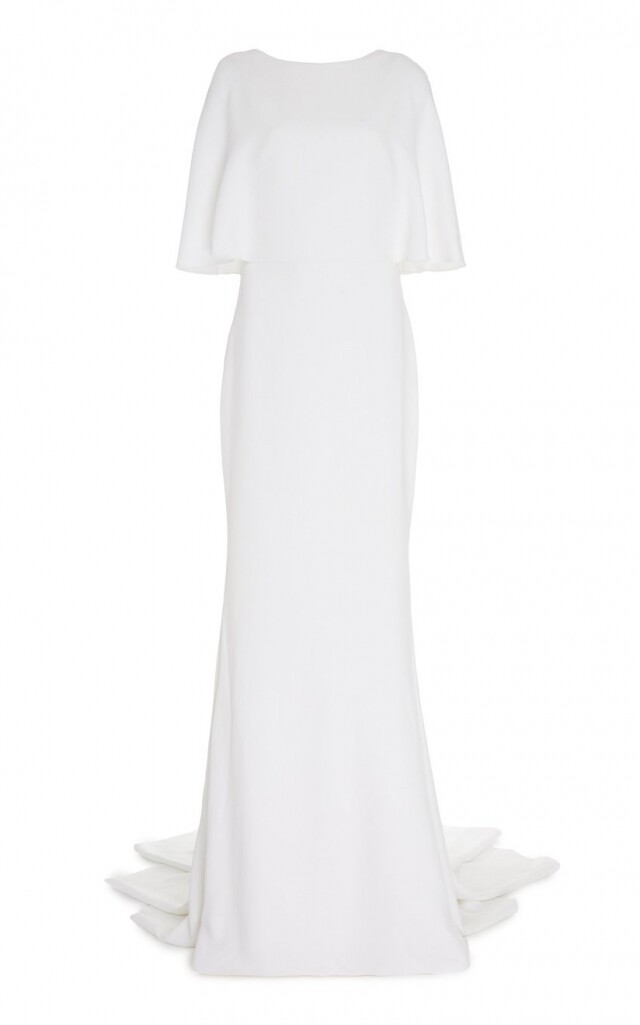 Cushnie Bridal Lydia 露背披肩款輕婚紗 $41,520 (Moda Operandi) Cushnie Bridal Lydia 露背披肩款輕婚紗 $41,520 (Moda Operandi)