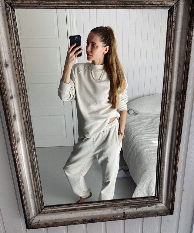 時尚 blogger Pernille Teisbaek 的衛衣 + 棉褲 WTF 造型