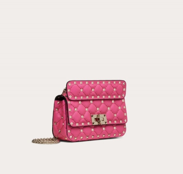 Valentino 螢光粉紅色 Mini Rockstud Spike Fluo 系列手袋 折實價 $8,520