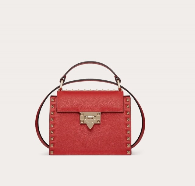Valentino 紅色 Rockstud Grainy 系列手袋 折實價 $8,640