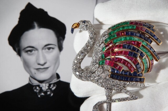 溫莎公爵夫人的珠寶藏品：火烈鳥胸針