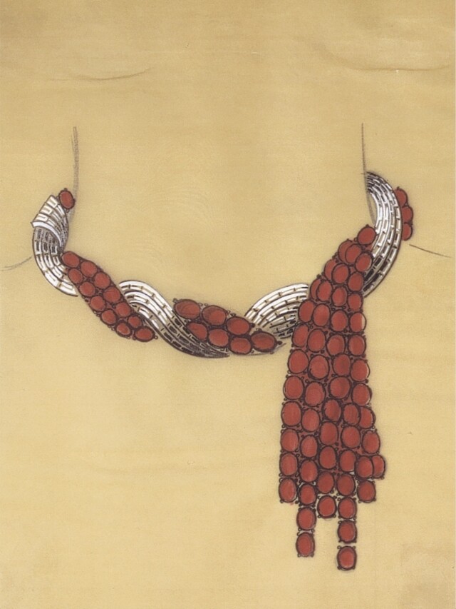 Van Cleef & Arpels 製作的紅寶石流蘇頸鏈