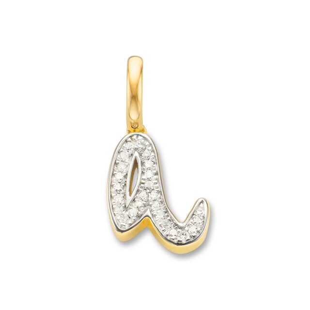 Monica Vinader Alphabet A 字母鑽石吊墜 價錢：$1,650 / 個