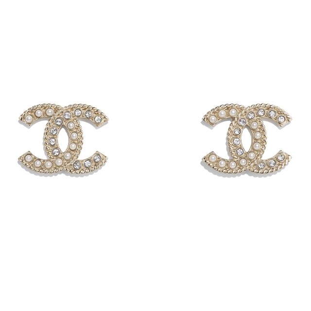 Chanel 金屬玻璃珍珠及水晶耳環 $3,100