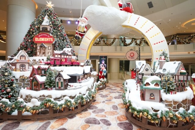 聖誕節好去處推介 ELEMENTS 白色聖誕村莊巨型裝置