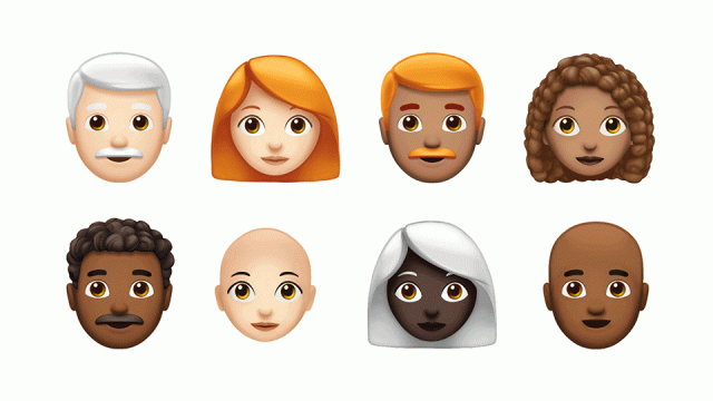 8 個不同髮型的 emoji 8 個不同髮型的 emoji