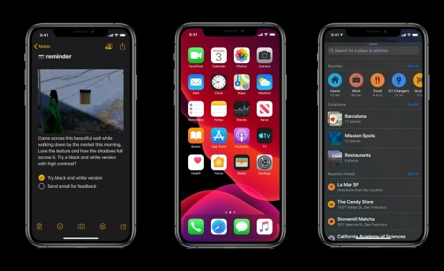 iOS 13 更新至深色模式為 iPhone 帶來截然不同的嶄新外觀。 iOS 13 更新至深色模式為 iPhone 帶來截然不同的嶄新外觀。
