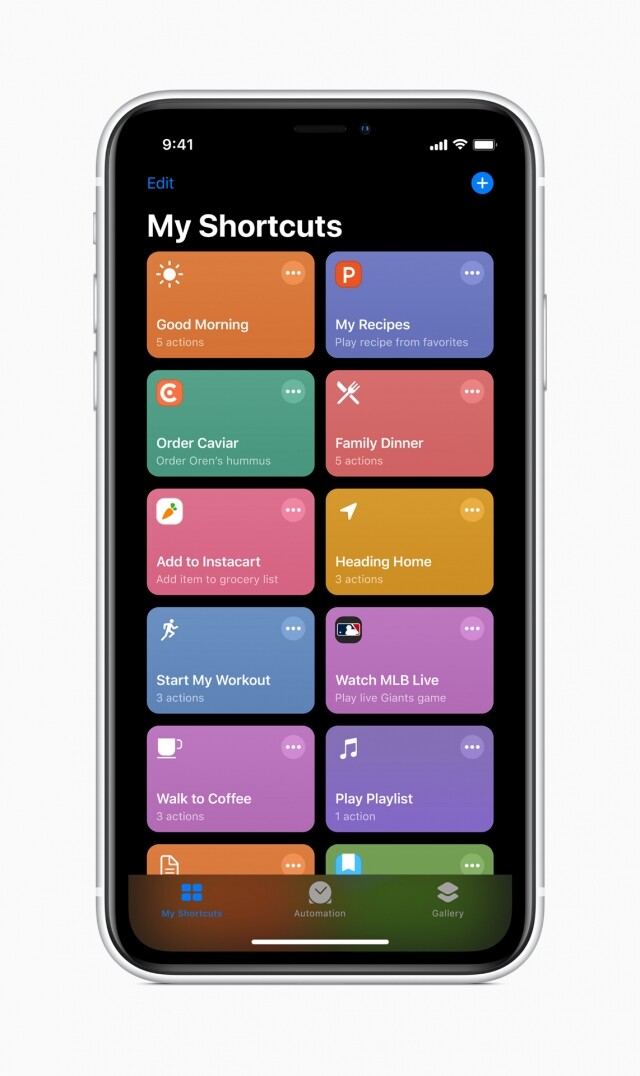 當升級了 iOS 13 更新,就能體驗全新 Siri 捷徑的強大效能。 當升級了 iOS 13 更新,就能體驗全新 Siri 捷徑的強大效能。