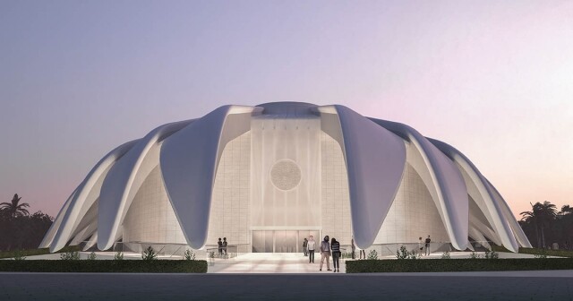 Dubai Expo 2020 的阿聯酋杜拜展館翱翔展翅的外觀是場內一大注目焦點。