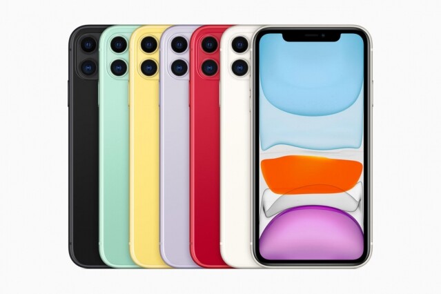 iPhone 11 共有 6 種顏色設計