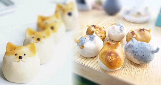 Momo Momo Bakery 今年推出喵喵、狗仔、小兔、海豹奶黃月餅班。