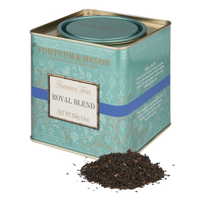 Fortnum’s 經典產品,Royal Blend Tea Tin 皇家罐裝茶葉。 Fortnum’s 經典產品,Royal Blend Tea Tin 皇家罐裝茶葉。