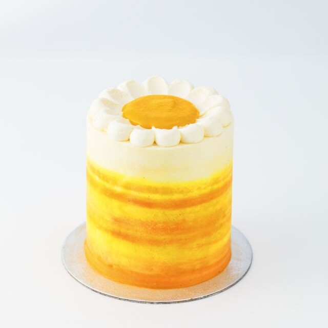 一朵太陽花的無麩質芒果醬夾心蛋糕 Sunset