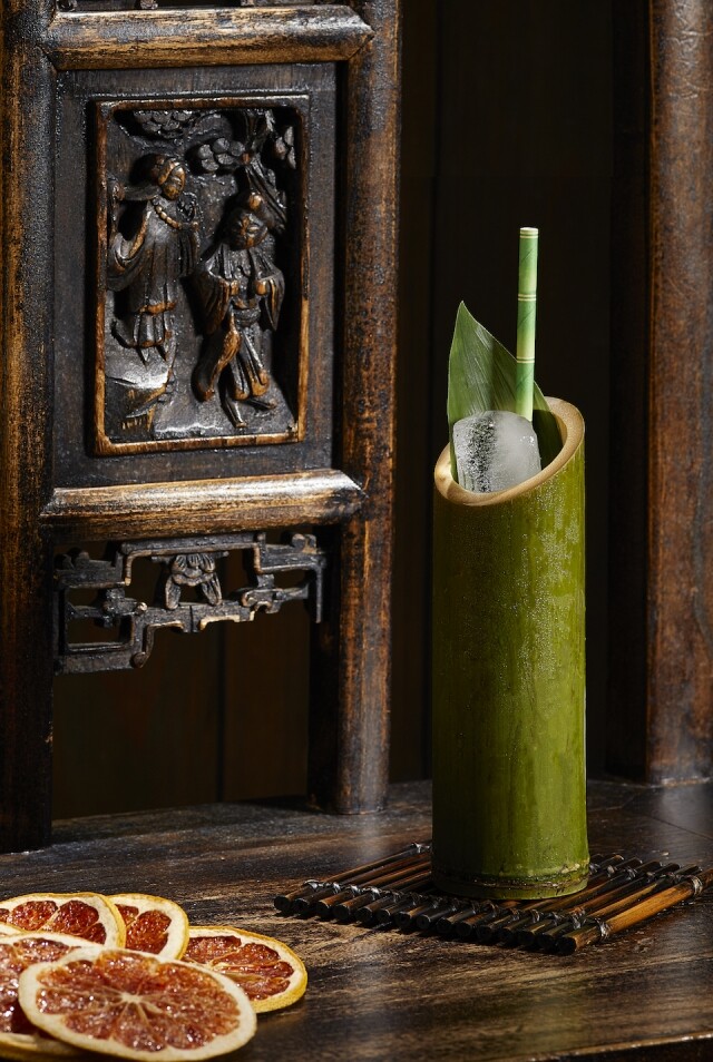 尖沙咀天台酒吧胡同配合詠竹主題推出 Ode to Bamboo 雞尾酒。