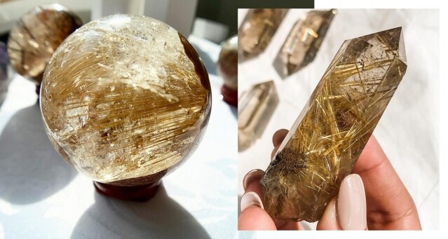 金髮晶功效| 招財黃水晶、 金髮晶價錢屬性｜金鈦晶等級、戴左右手禁忌與淨化方法